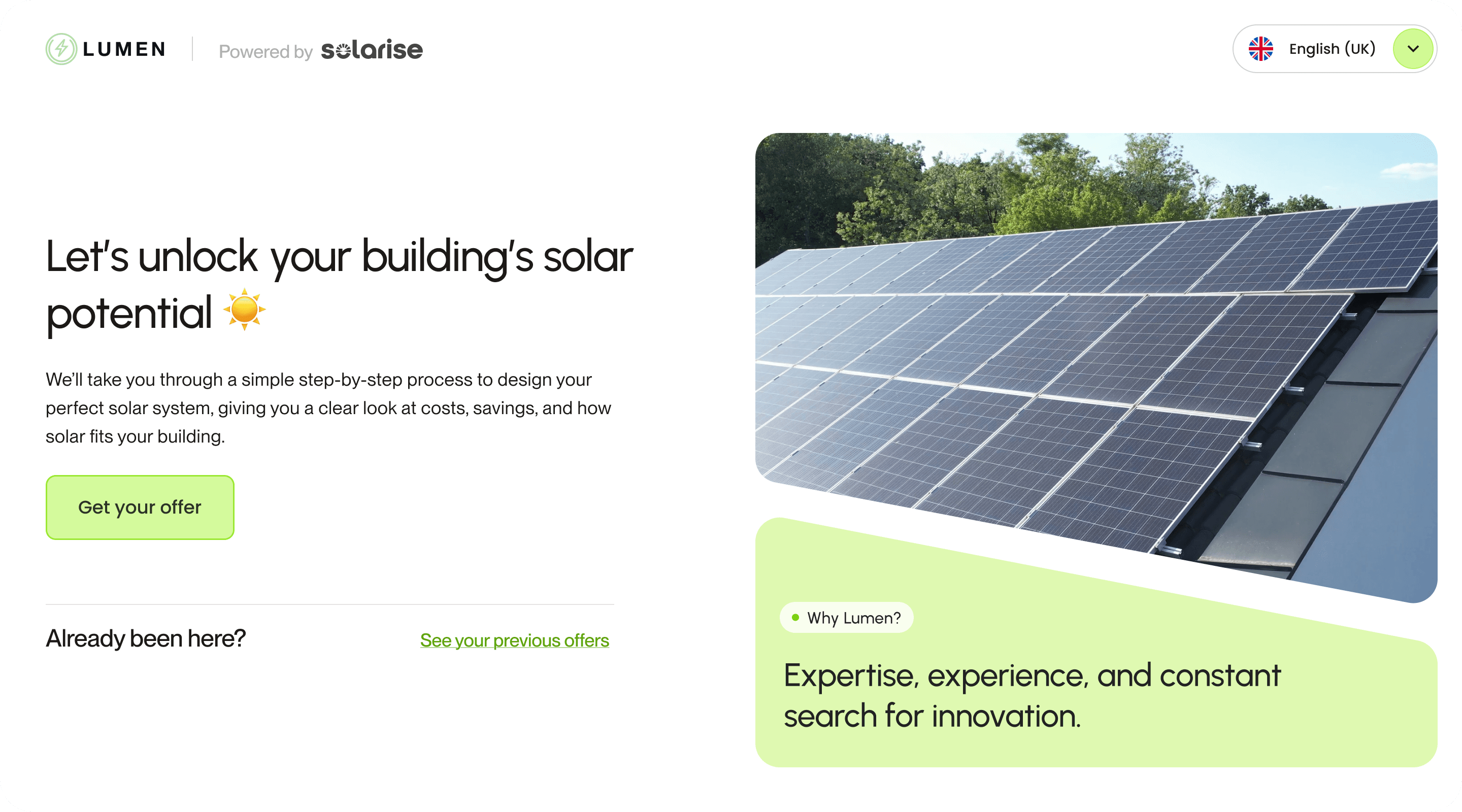 White labeled Solarise screen