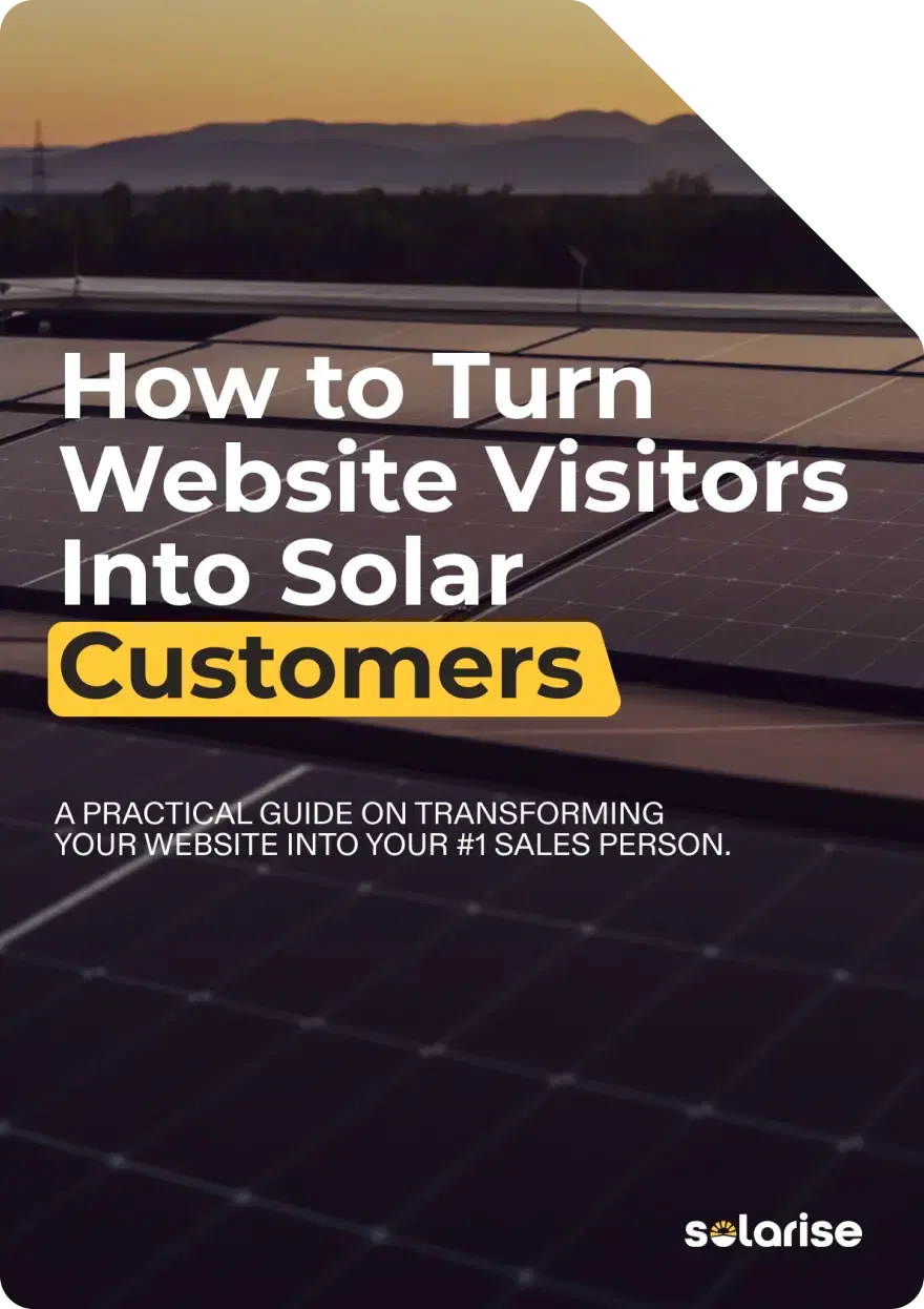 How to convert solar website visitors into customers guide