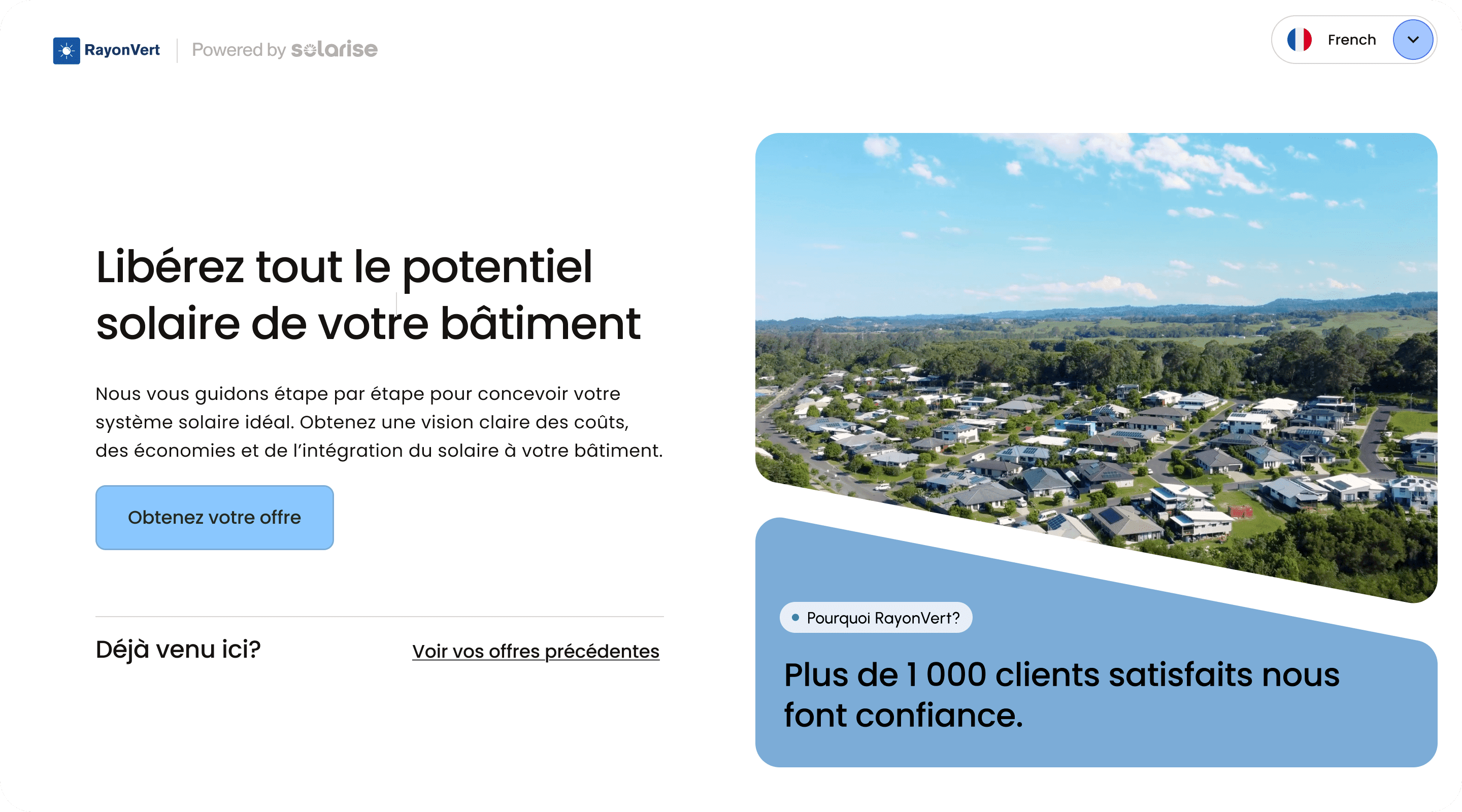 White labeled Solarise screen