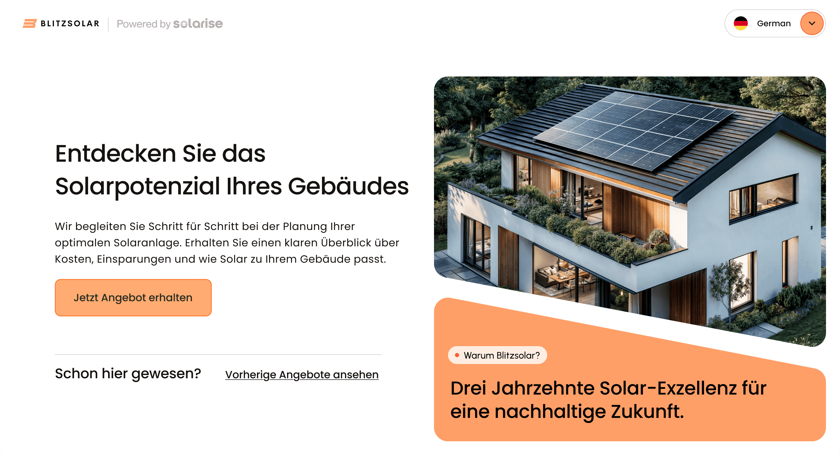 White labeled Solarise screen